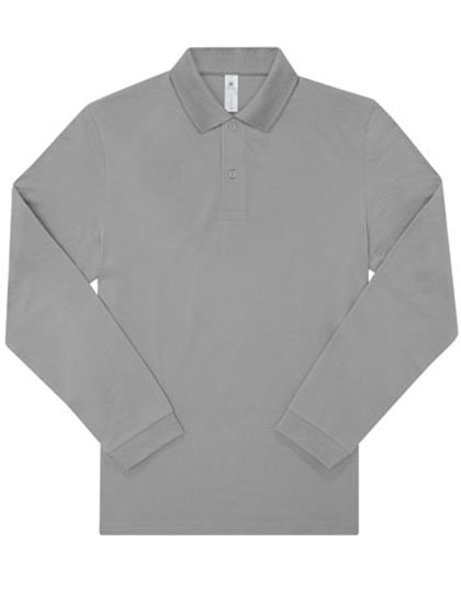 B&C BE INSPIRED My Polo 210 Long Sleeve – Sport Grey (Heather)
