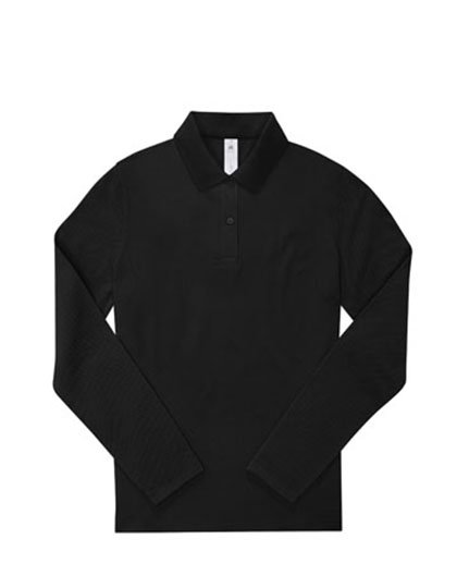 B&C BE INSPIRED My Polo 180 Long Sleeve /Women – Black