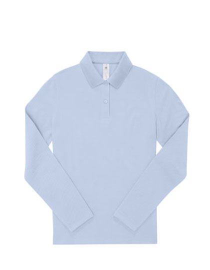 B&C BE INSPIRED My Polo 180 Long Sleeve /Women – Blush Blue