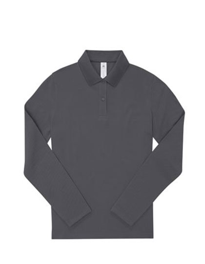 B&C BE INSPIRED My Polo 180 Long Sleeve /Women – Dark Grey (Solid)