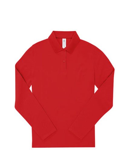B&C BE INSPIRED My Polo 180 Long Sleeve /Women – Red