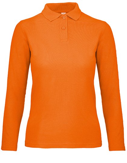 B&C BE INSPIRED Women's Long Sleeve Polo ID.001 – Orange