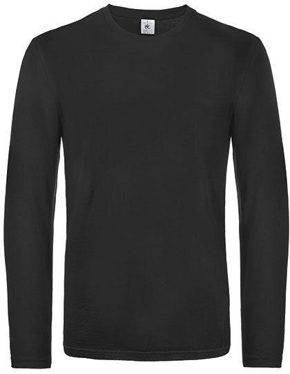 B&C BE INSPIRED Men's T-Shirt #E190 Long Sleeve – Black