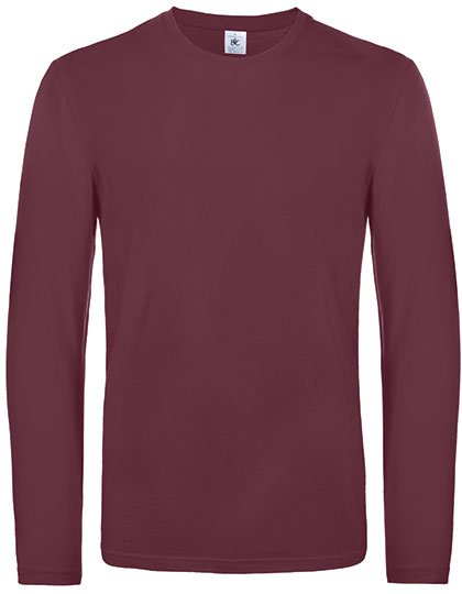 B&C BE INSPIRED Men's T-Shirt #E190 Long Sleeve – Burgundy