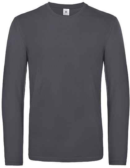B&C BE INSPIRED Men's T-Shirt #E190 Long Sleeve – Dark Grey (Solid)