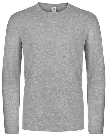 B&C BE INSPIRED Men's T-Shirt #E190 Long Sleeve – Sport Grey (Heather)