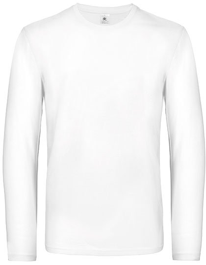 B&C BE INSPIRED Men's T-Shirt #E190 Long Sleeve – White