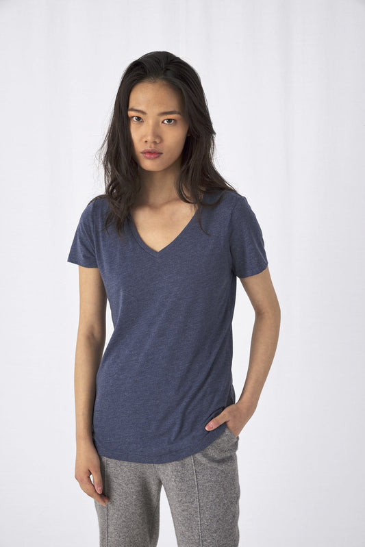 B&C BE INSPIRED Women's V-Neck Triblend T-Shirt