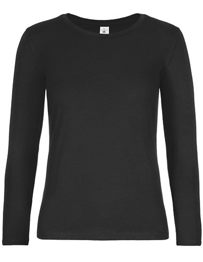 B&C BE INSPIRED Women's T-Shirt #E190 Long Sleeve – Black