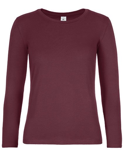 B&C BE INSPIRED Women's T-Shirt #E190 Long Sleeve – Burgundy
