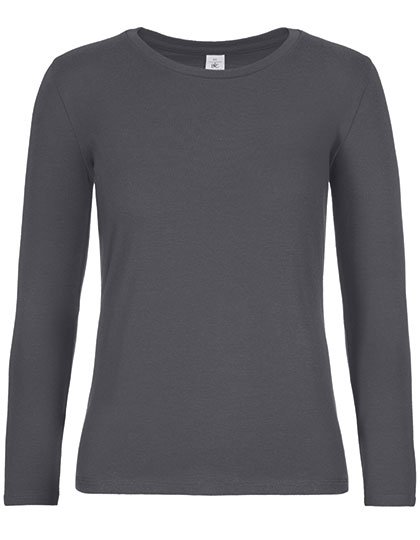 B&C BE INSPIRED Women's T-Shirt #E190 Long Sleeve – Dark Grey (Solid)