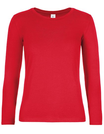 B&C BE INSPIRED Women's T-Shirt #E190 Long Sleeve – Red