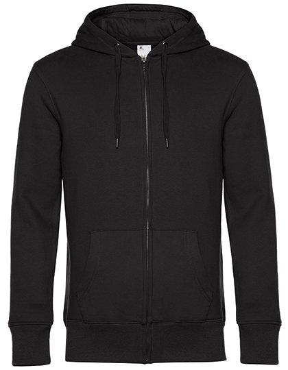 B&C BE INSPIRED KING Zipped Hood Jacket_° – Black Pure
