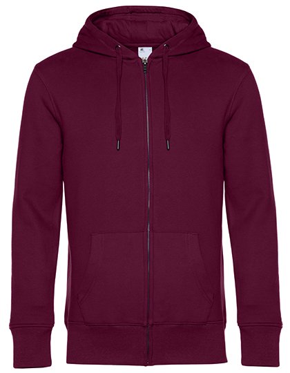 B&C BE INSPIRED KING Zipped Hood Jacket_° – Dark Cherry