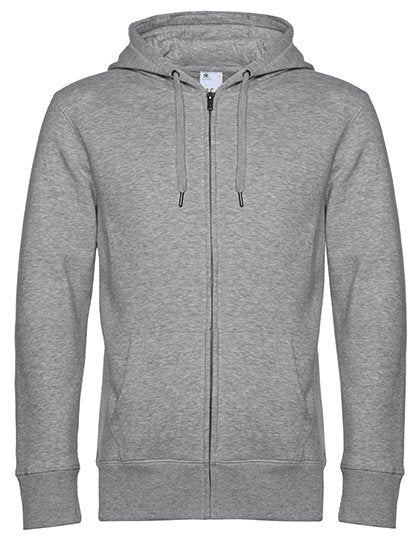 B&C BE INSPIRED KING Zipped Hood Jacket_° – Heather Grey