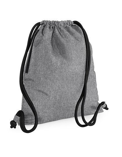 BagBase Icon Gymsac – Grey Marl / Black