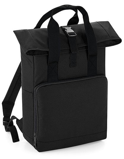 BagBase Twin Handle Roll-Top Backpack – Black