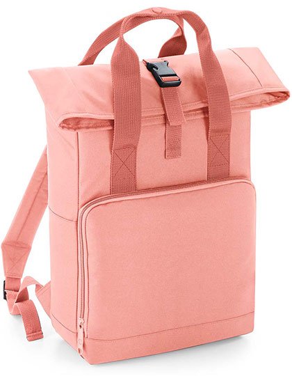 BagBase Twin Handle Roll-Top Backpack – Blush Pink