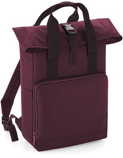 BagBase Twin Handle Roll-Top Backpack – Burgundy