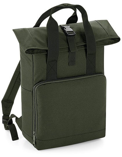 BagBase Twin Handle Roll-Top Backpack – Olive Green