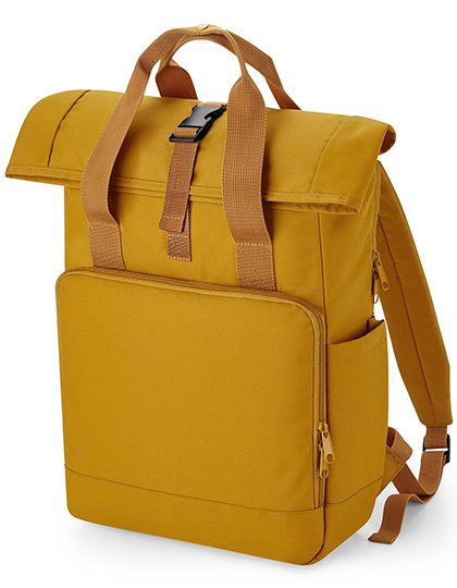 BagBase Recycled Twin Handle Roll-Top Laptop Backpack – Mustard