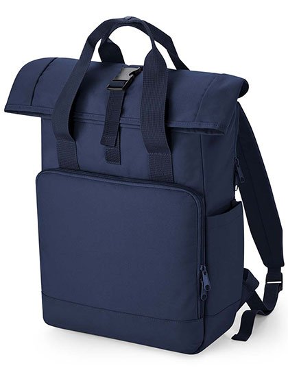 BagBase Recycled Twin Handle Roll-Top Laptop Backpack – Navy Dusk