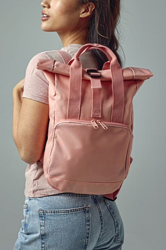 BagBase Recycled Mini Twin Handle Roll-Top Backpack