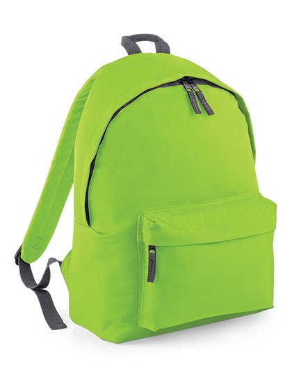 BagBase Original Fashion Backpack – Lime Green / Graphite Grey