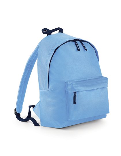 BagBase Original Fashion Backpack – Sky Blue / French Navy