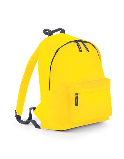 BagBase Original Fashion Backpack – Yellow / Graphite Grey
