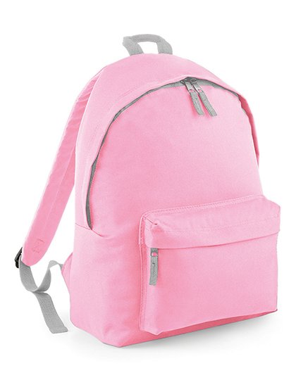 BagBase Junior Fashion Backpack – Classic Pink / Light Grey