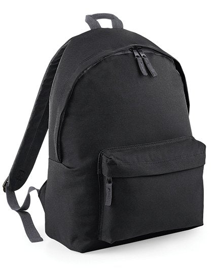BagBase Maxi Fashion Backpack – Black / Graphite Grey