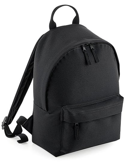 BagBase Mini Fashion Backpack – Black / Black