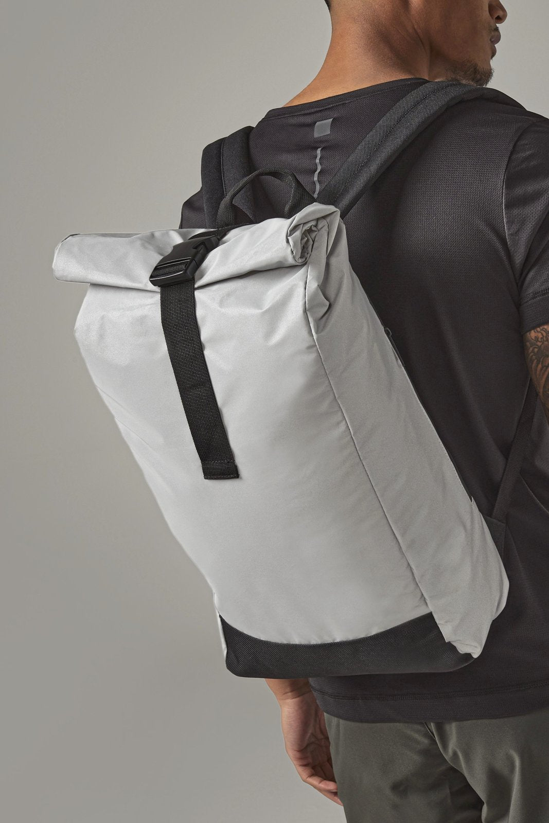 BagBase Reflective Roll-Top Backpack