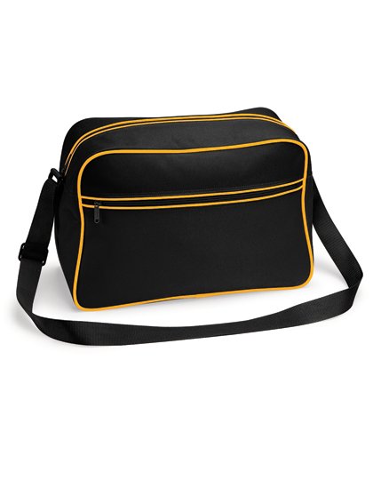 BagBase Retro Shoulder Bag – Black / Gold