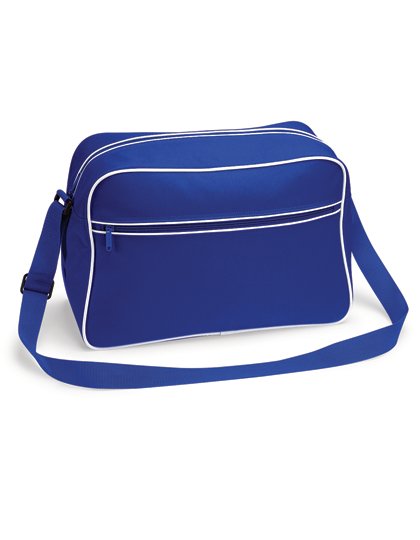 BagBase Retro Shoulder Bag – Bright Royal / White