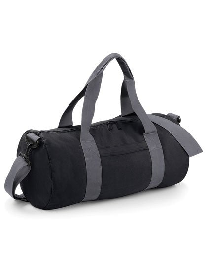 BagBase Original Barrel Bag – Black / Graphite Grey