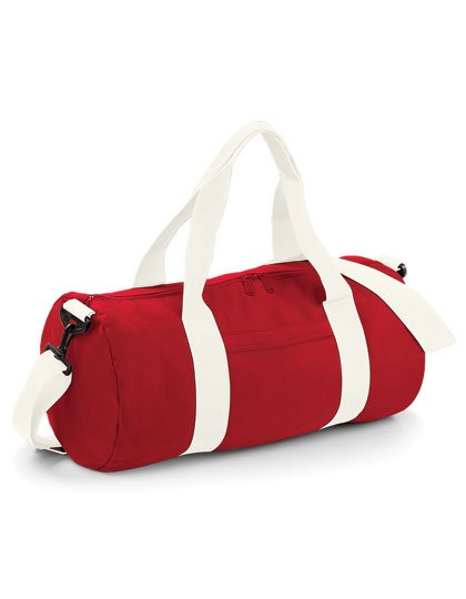 BagBase Original Barrel Bag – Classic Red / Off White