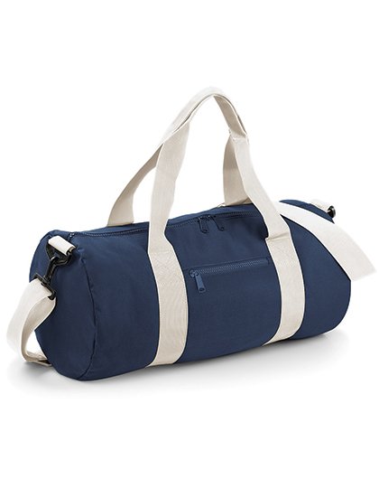 BagBase Original Barrel Bag – French Navy / Off White