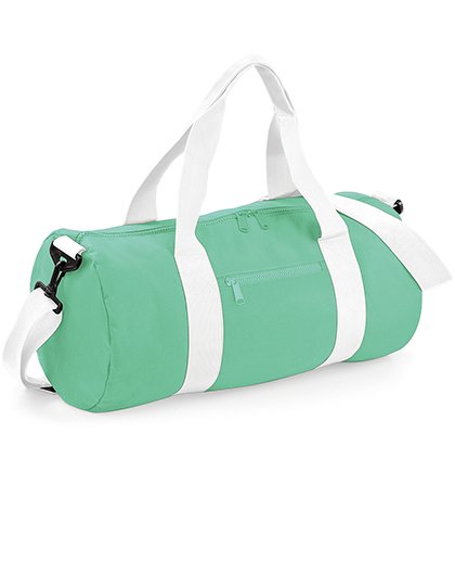 BagBase Original Barrel Bag – Mint Green / White