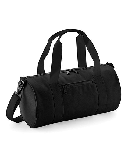 BagBase Mini Barrel Bag – Black / Black