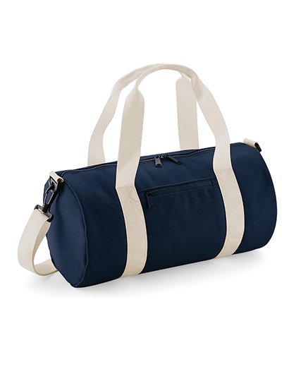 BagBase Mini Barrel Bag – French Navy / Off White