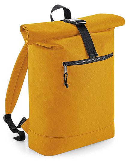 BagBase Recycled Roll-Top Backpack – Mustard