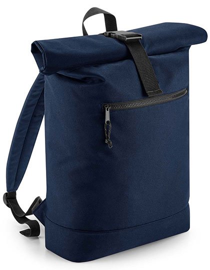 BagBase Recycled Roll-Top Backpack – Navy