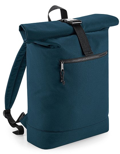 BagBase Recycled Roll-Top Backpack – Petrol