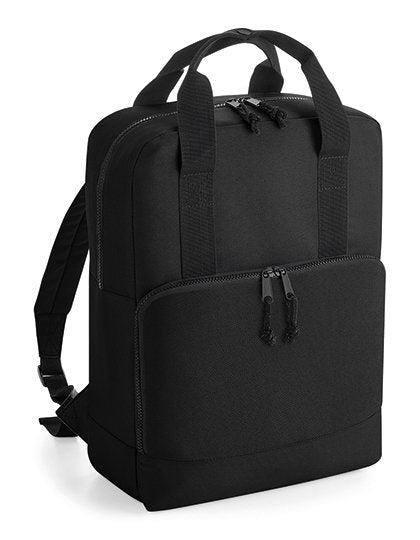BagBase Recycled Twin Handle Cooler Backpack – Black