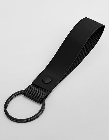 BagBase Matte PU Keyring – Black