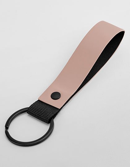 BagBase Matte PU Keyring – Nude Pink