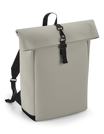 BagBase Matte PU Roll-Top Backpack – Clay