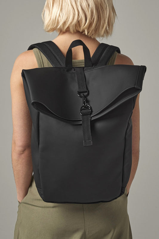 BagBase Matte PU Roll-Top Backpack